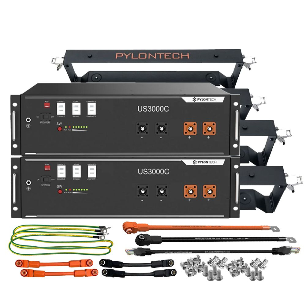 2X Acumulator Pylontech US3000C 48V 7kWh + suporti + cabluri