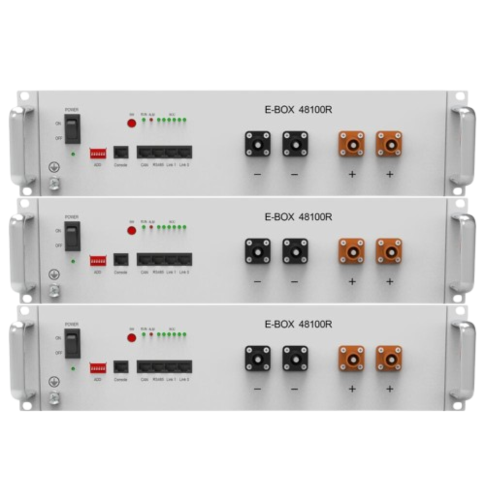 3X Acumulator Solar 100Ah 51V 5.1kWh LiFePO4 Pytes E-Box 48100R-C