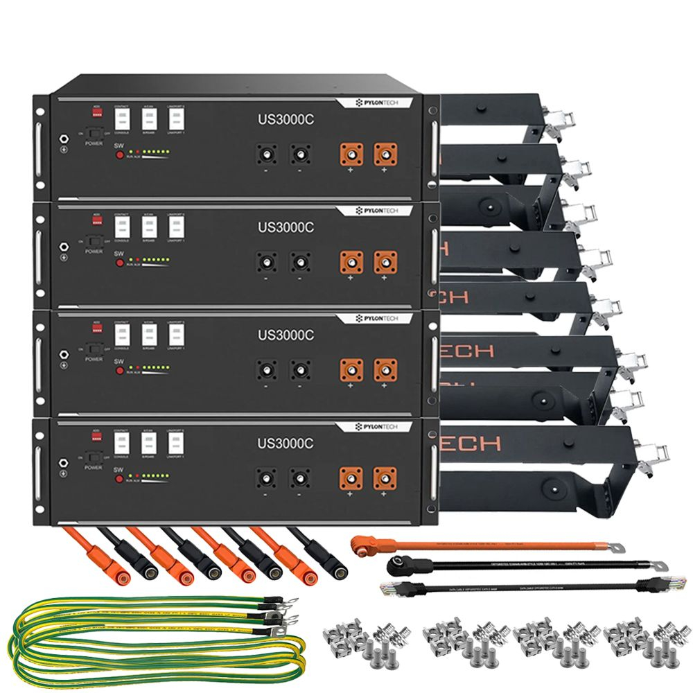 4X Acumulator Pylontech US3000C 48V 14kWh + suporti + cabluri