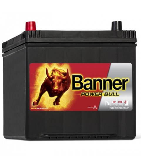 Baterie auto 12V 60Ah 510A Banner Power Bull P6069 Asia cu borna inversa