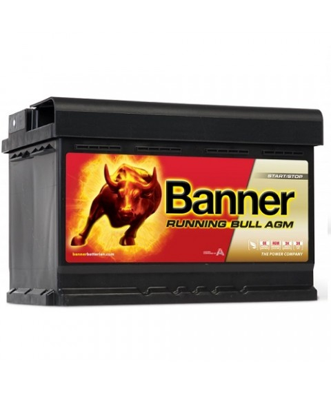 Baterie auto 12V 70Ah 720A Banner start-stop AGM Running Bull 57001