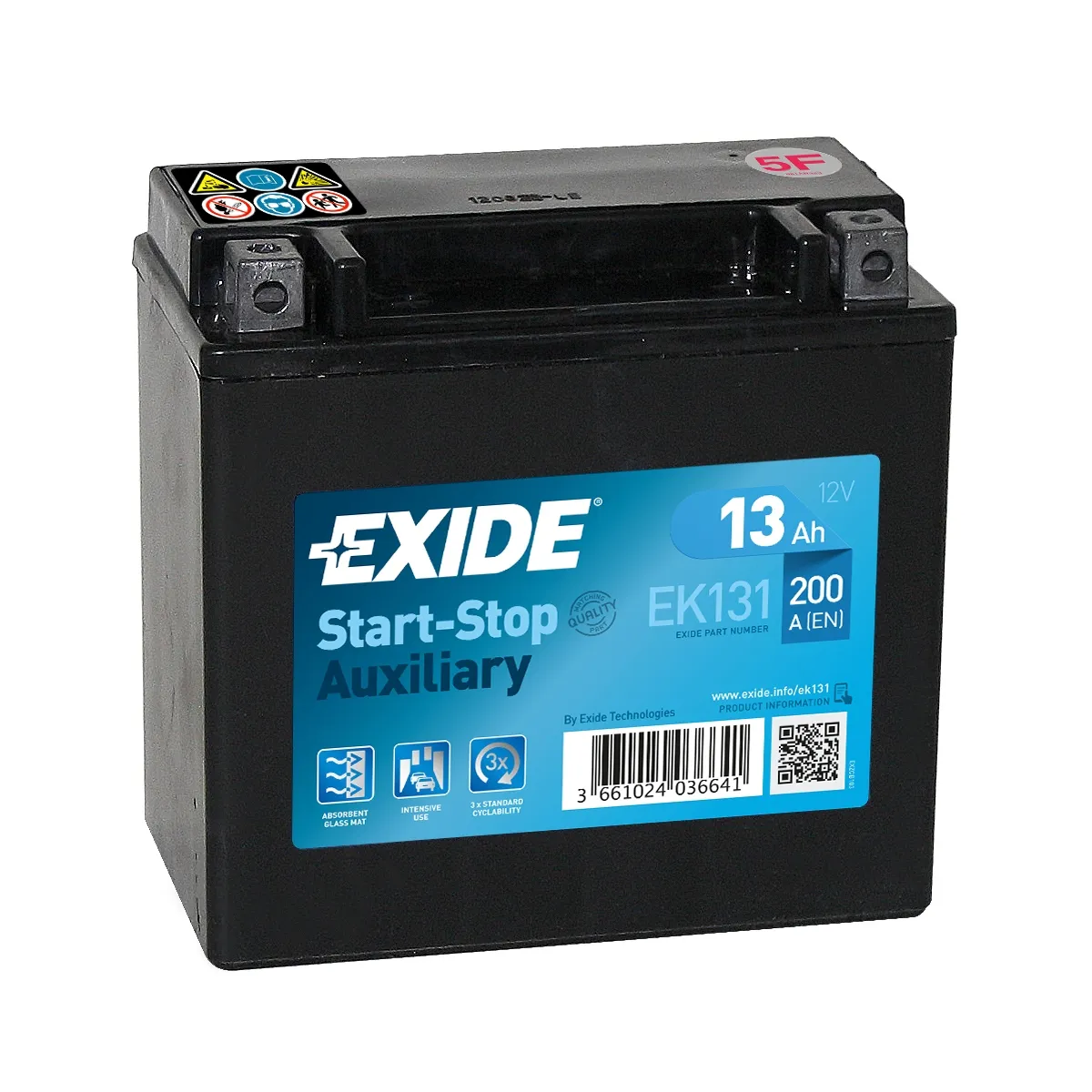 Baterie Auto Auxiliara 12V 13Ah EK131 Exide AGM