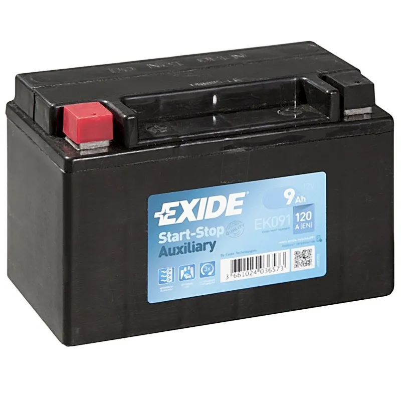 Baterie Auto Auxiliara 12V 9Ah EK091 Exide AGM