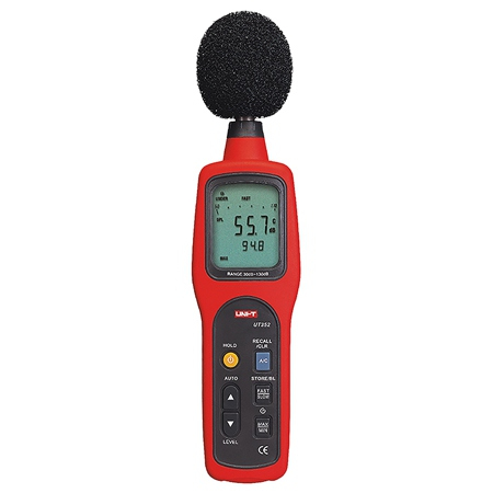 Decibelmetru Digital Uni-T UT352, 30-130 dB, Memorie 63 Citiri, Bargraph Analogic, MAX MIN