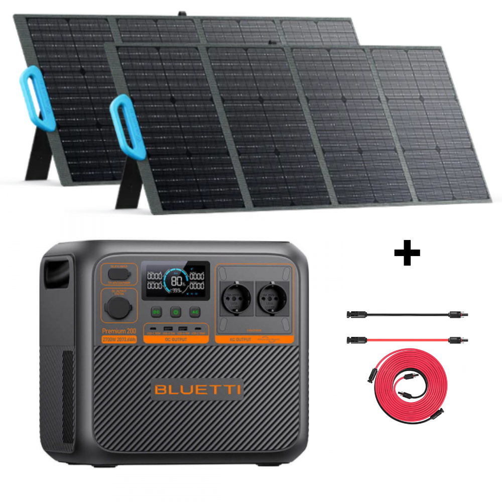Kit Generator Solar Bluetti Premium 200 V2 2700W 2074Wh + 2 x panou 200W