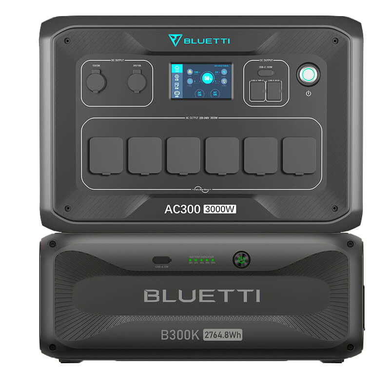 Kit Generator Solar Portabil 3000W 2764.8Wh Bluetti AC300 + B300K