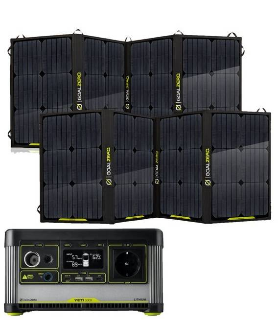 Kit Generator Solar Portabil 300W 505Wh Goal Zero Yeti 500X + panou 100W (2x)