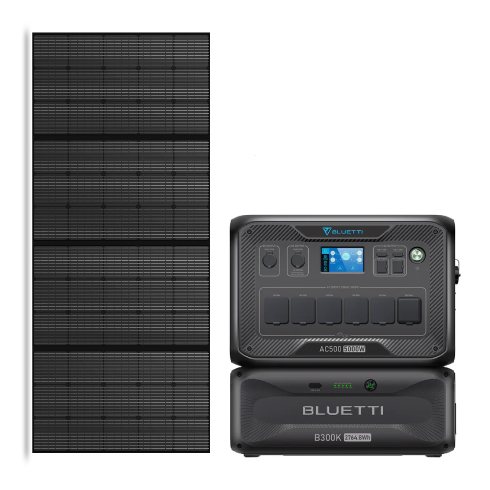 Kit Generator Solar Portabil 5000W 2764Wh, Bluetti AC500+B300K + panou 350W