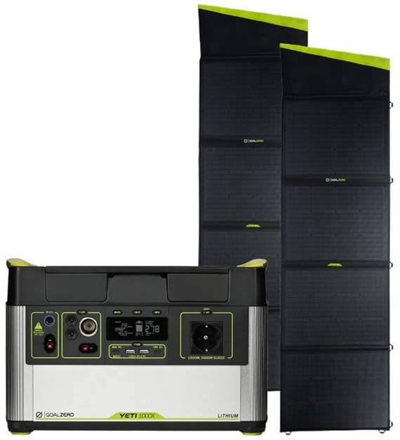 Kit Generator Solar Portabil 983Wh 1500W Goal Zero Yeti 1000X + panou solar 200W (2x)