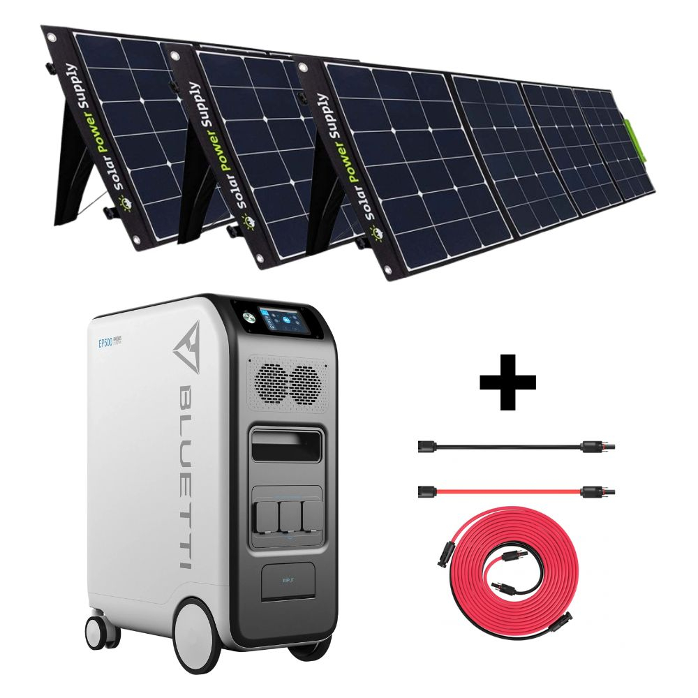 Kit Generator Solar Portabil Bluetti Power Oak 3000W 5100Wh Ep500Pro + panouri 3 x 400W