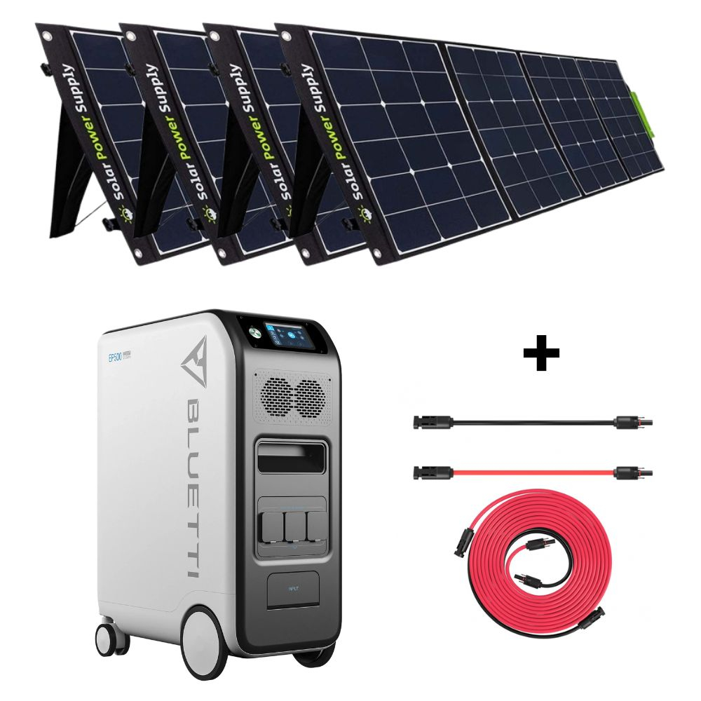 Kit Generator Solar Portabil Bluetti Power Oak 3000W 5100Wh Ep500Pro + panouri 4 x 400W