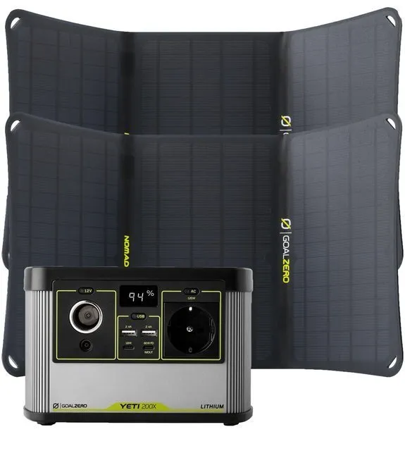 Kit Generator Solar Portabil 120W 187Wh Goal Zero Yeti 200X + panouri 2 x 20W