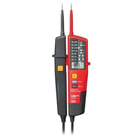 Multimetru Digital Uni-T UT18C, Detectie Tensiune AC DC 690V, Succesiune Faze, Test RCD, IP65, Buzzer si LED