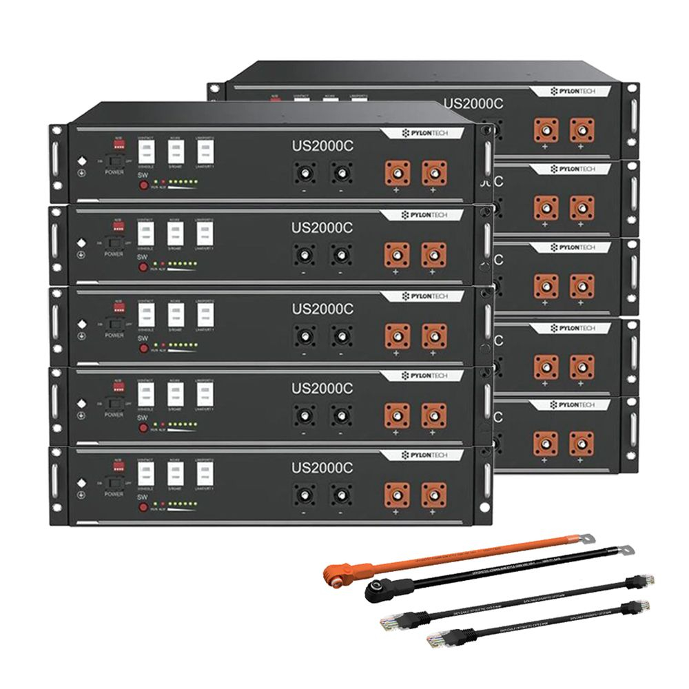 Pachet 10X Acumulator Pylontech US2000C 48V 2,4 kWh, baterie LifePo4 2400 Wh