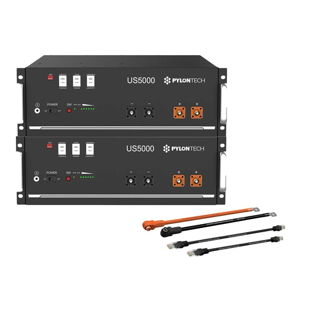 Pachet 2X Acumulator LiFePO4 PylonTech 48V 100Ah 4.8KWh US5000C