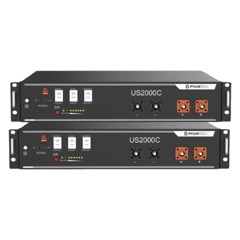Pachet 2X Acumulator Pylontech US2000C 48V 2,4 kWh, baterie LifePo4 2400 Wh