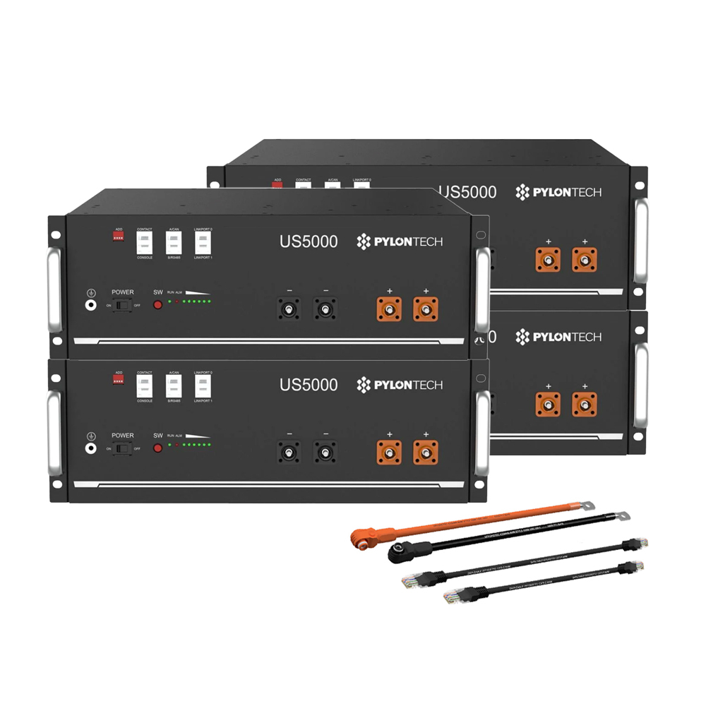 Pachet 4X Acumulator LiFePO4 PylonTech 48V 100Ah 4.8KWh US5000C