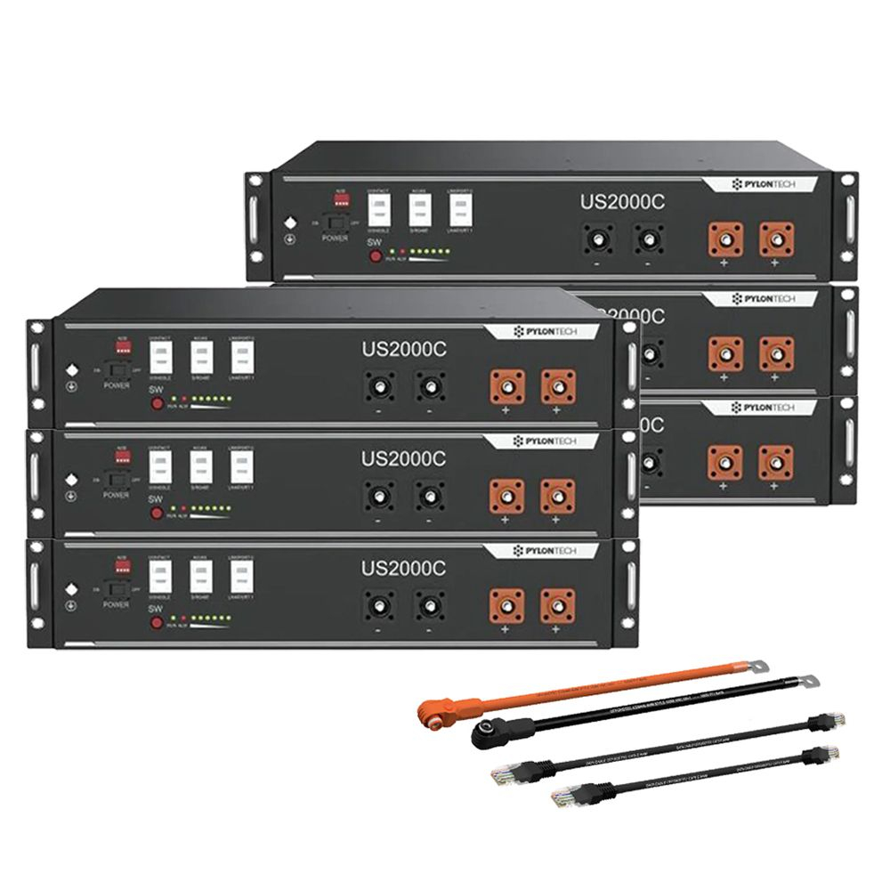 Pachet 6X Acumulator Pylontech US2000C 48V 2,4 kWh, baterie LifePo4 2400 Wh