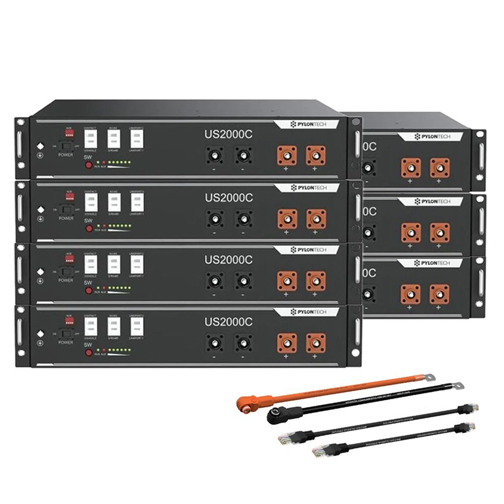 Pachet 7X Acumulator Pylontech US2000C 48V 2,4 kWh, baterie LifePo4 2400 Wh