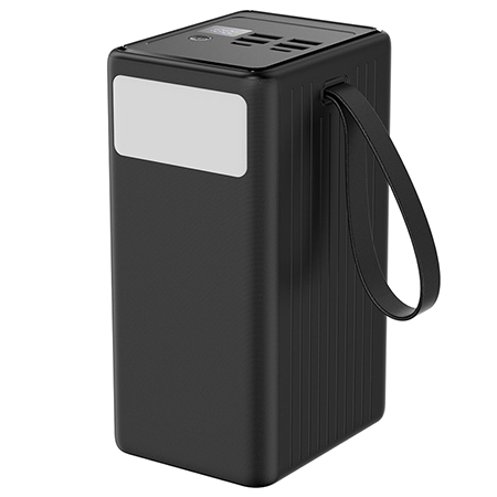 Power bank Platinet PMPB7020 70000mAh 20W PD negru, cu lanterna, pentru camping, pene de curent, urgente