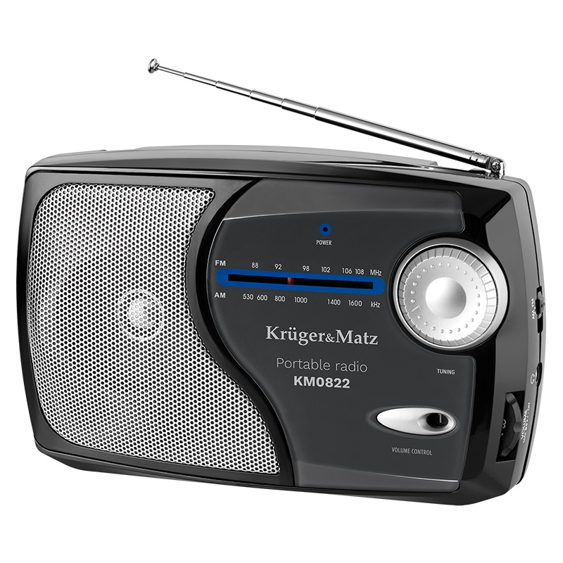Radio FM AM portabil Kruger  Matz, alimentare 220V sau cu baterii