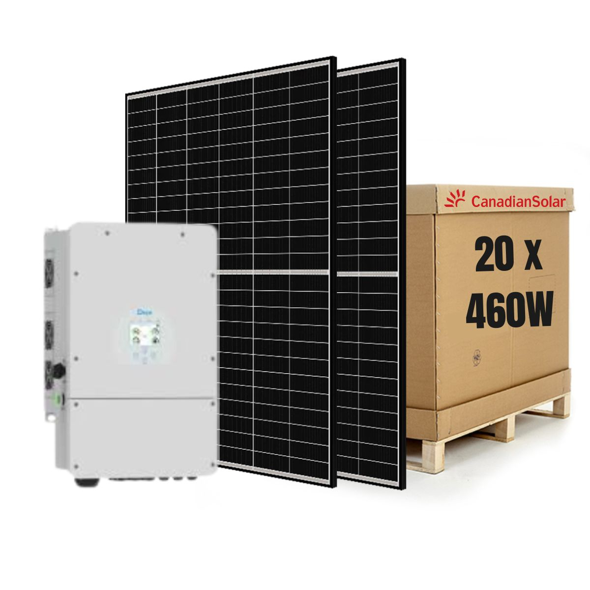 Sistem Fotovoltaic 10kW cu Invertor Hibrid Deye si 9.2kWp Panouri Canadian Solar 460W