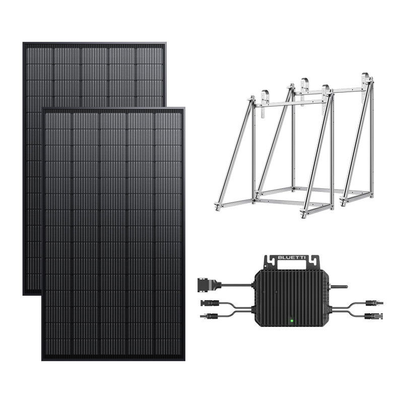 Sistem fotovoltaic de balcon cu micro-invertor 800W si panouri 510W, Bluetti (Kit 2x 255W BASB-01)