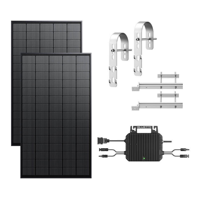 Sistem fotovoltaic de balcon cu micro-invertor 800W si panouri 2x 255W, Bluetti (Kit 2x 255W BASB-02)