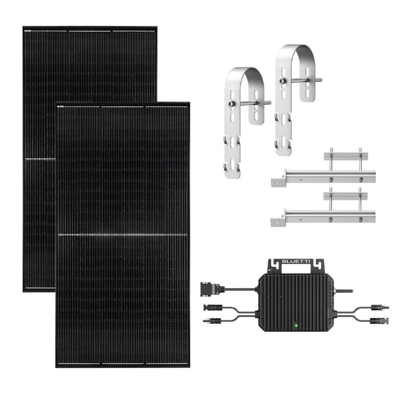 Sistem fotovoltaic de balcon cu micro-invertor 800W si panouri 2x 400W, Bluetti (Kit 2x 400W BASB-02)