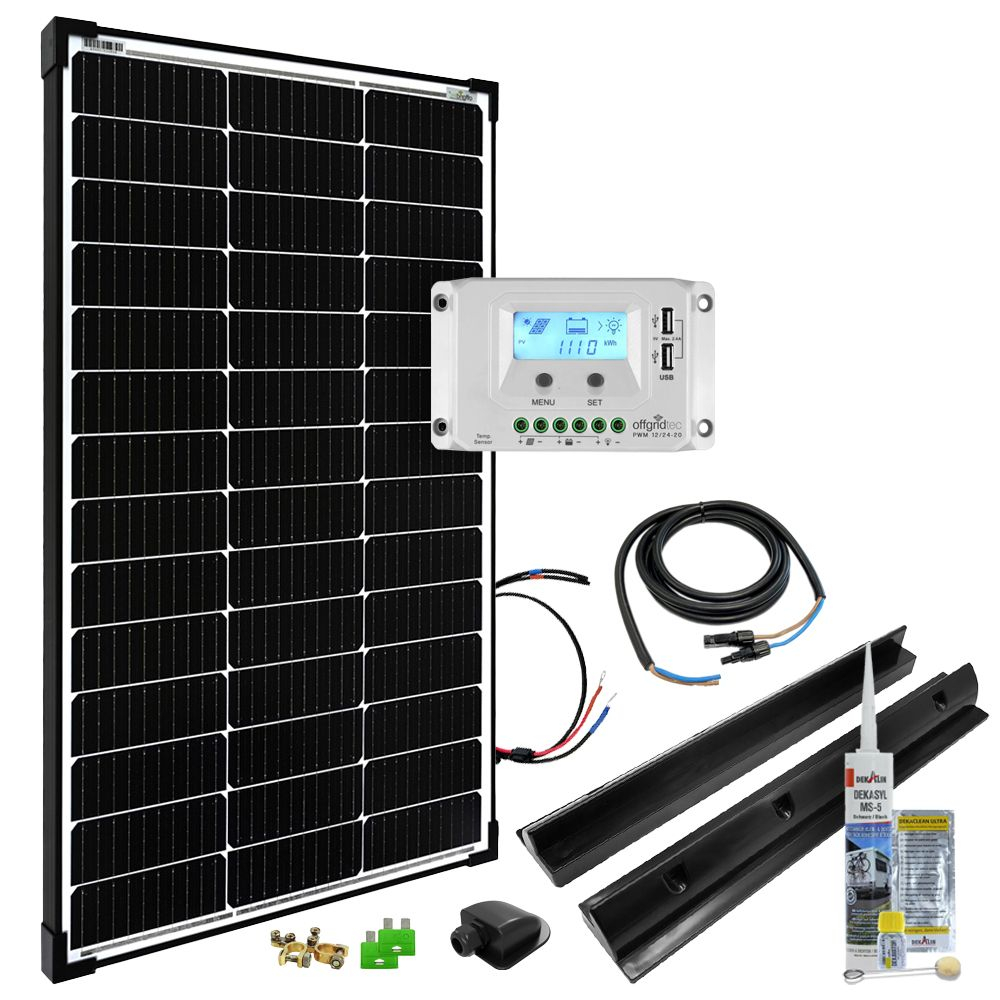 Sistem fotovoltaic rulota off-grid 100W 12V Premium-L