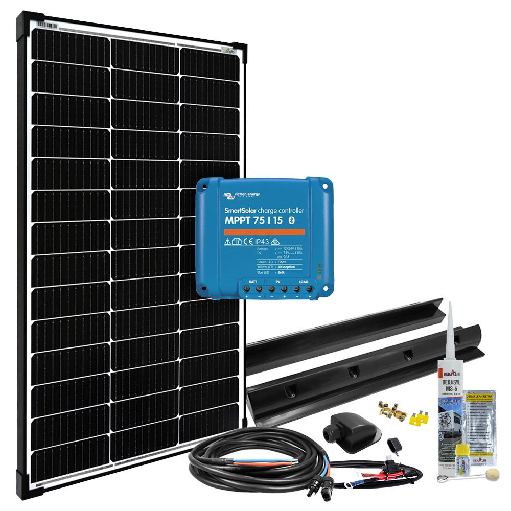 Sistem fotovoltaic rulota off-grid 100W 12V MPPT mPremium+ L