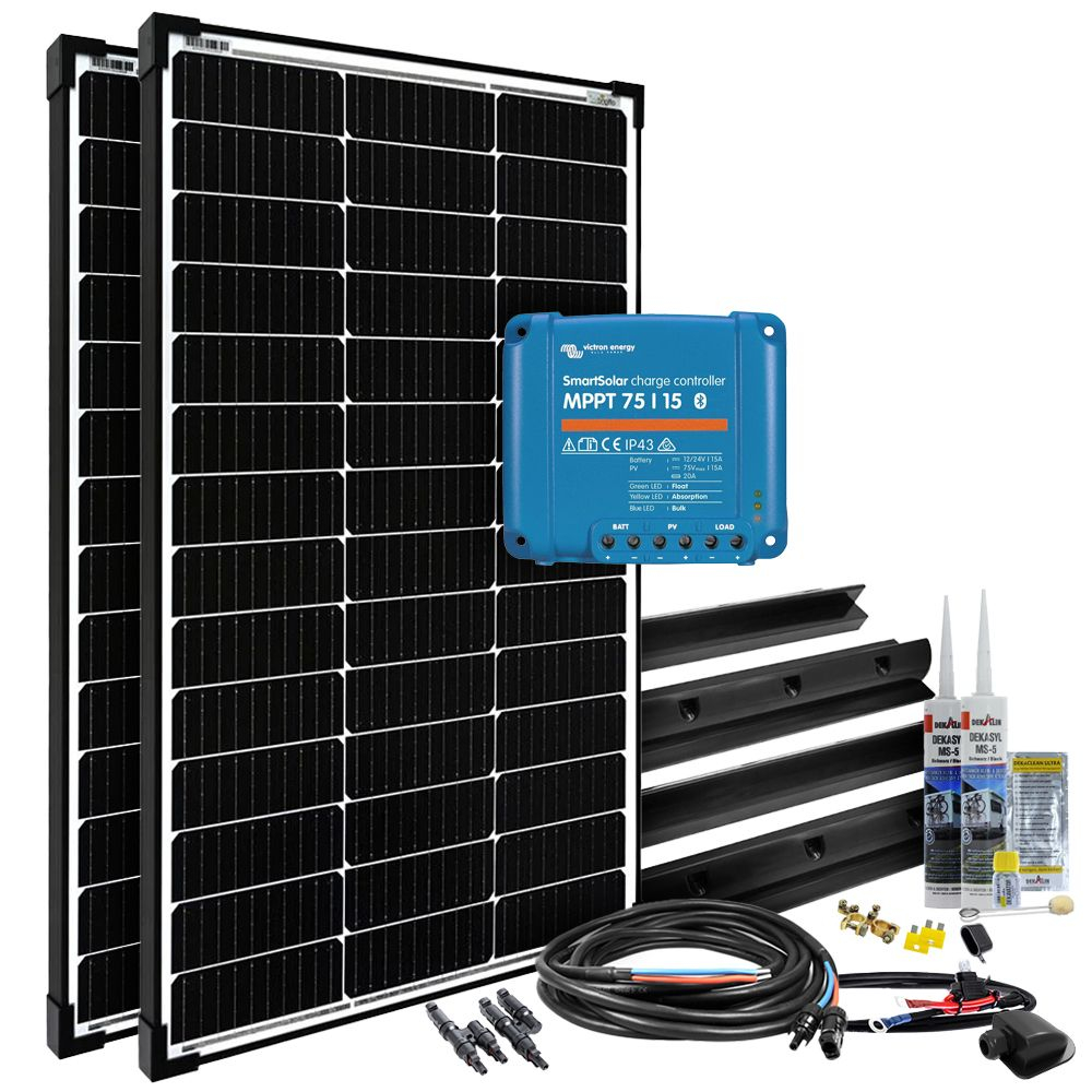 Sistem fotovoltaic rulota off-grid 200W 12V MPPT mPremium+ L