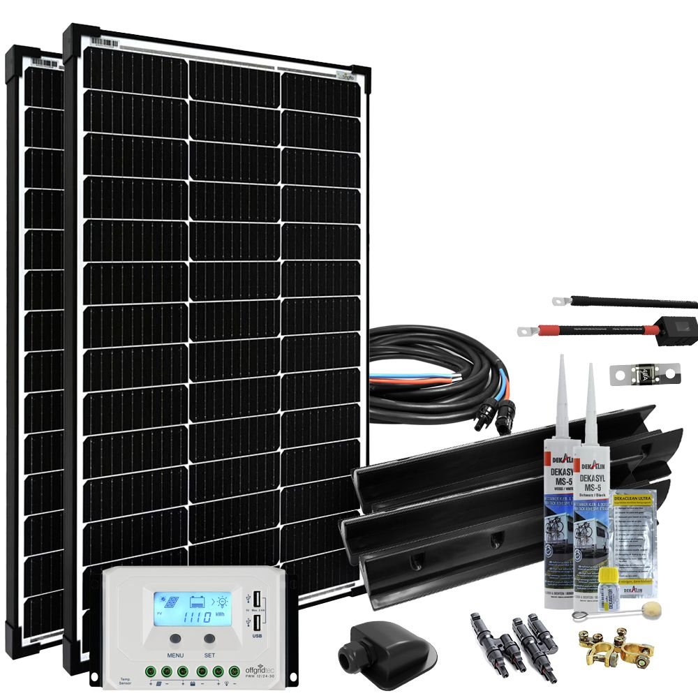Sistem fotovoltaic rulota off-grid 200W 12V mPremium-L