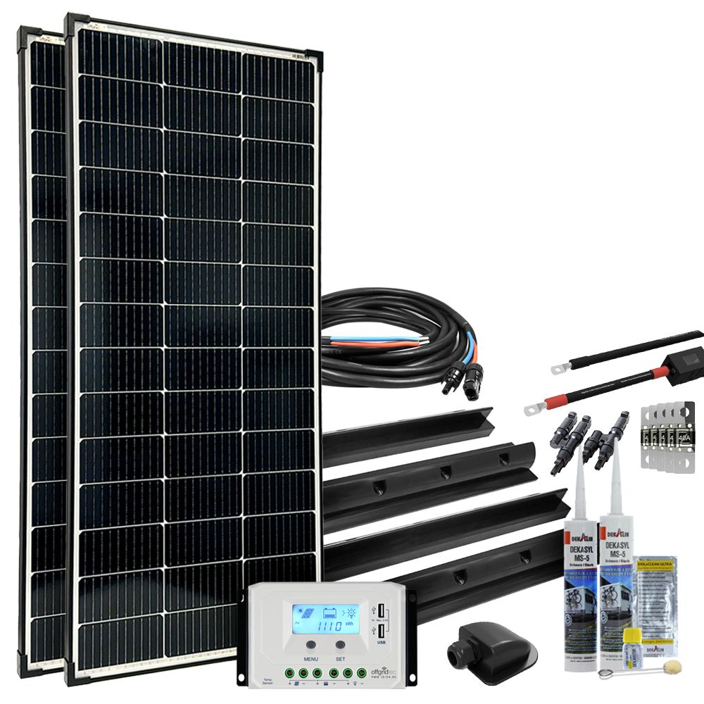 Sistem fotovoltaic rulota off-grid 300W 12V mPremium XL