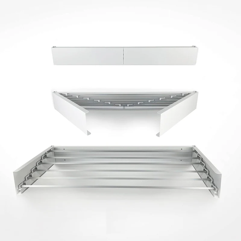 Uscator de rufe Foxydry Hide montabil pe perete 101 cm, Alb [3]