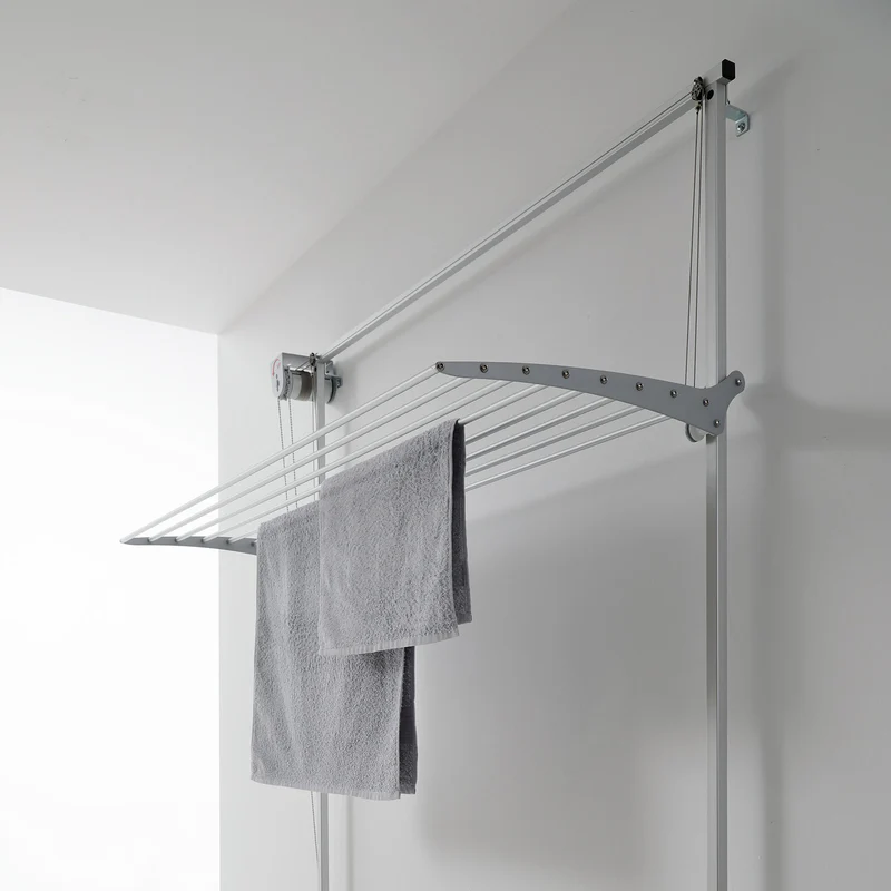 Uscator de rufe Foxydry Wall Plus 100, Montabil pe perete, Argintiu, 108x52x137 cm [10]