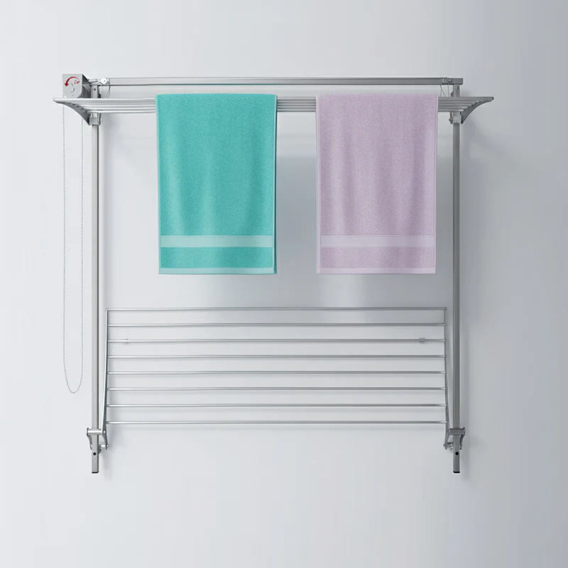 Uscator de rufe Foxydry Wall Plus 100, Montabil pe perete, Argintiu, 108x52x137 cm [1]