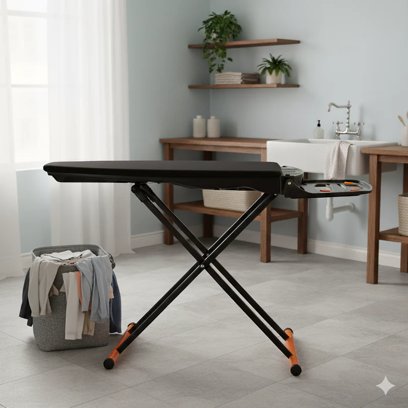 Masa de calcat activa Foxydry Vivo, cu functii de aspiratie, suflare si incalzire, reglaj pe inaltime, Gri/Argintiu [5]