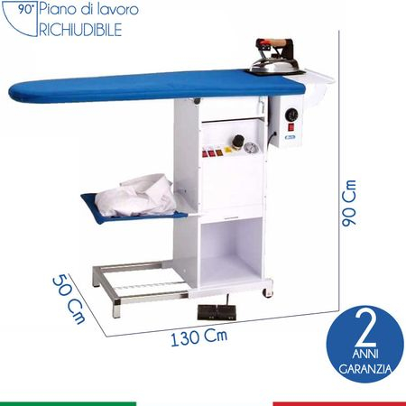 Masa de calcat profesionala Bieffe cu incalzire si aspiratie 700W + statie de calcat 3.5 l + CADOU [1]