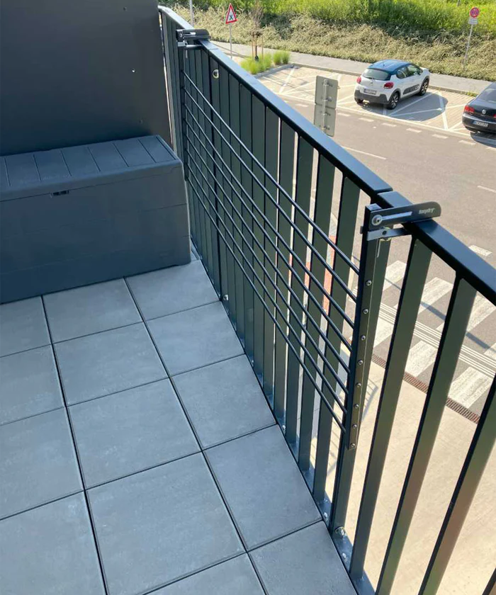Uscatoare rufe - Suport de uscat rufe de mari dimensiuni Foxydry Duo, 102 cm, cadru antirugina pentru balcon, Gri Antracite