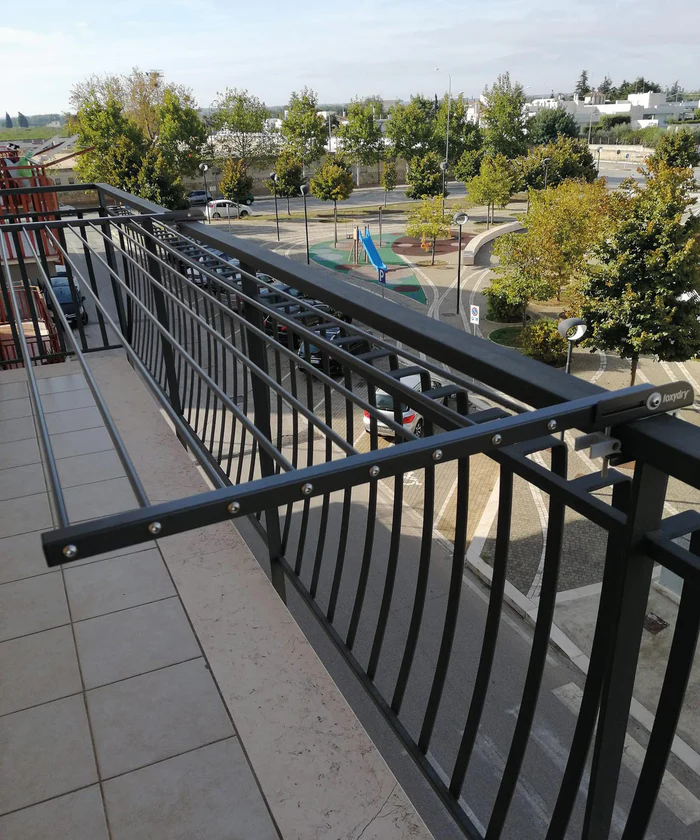 Suport de uscat rufe de mari dimensiuni Foxydry Duo, 102 cm, cadru antirugina pentru balcon, Gri Antracite [3]