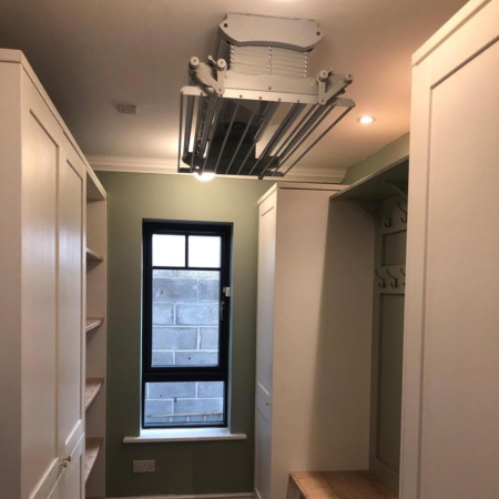 Uscator de rufe Foxydry Air 150, Montabil pe tavan, 160x70x30 cm, Aluminiu/Otel, Argintiu [4]