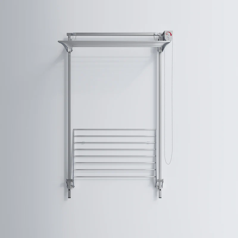 Uscator de rufe Foxydry Wall Plus 100, Montabil pe perete, Argintiu, 108x52x137 cm [1]