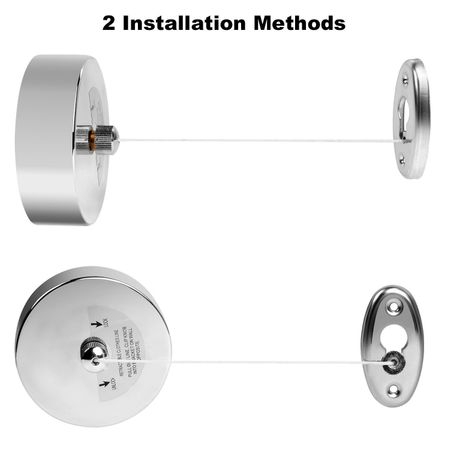 Uscator retractabil tip Sfoara de perete Round Inox 2.8m [5]