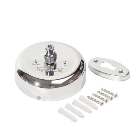 Uscator retractabil tip Sfoara de perete Round Inox 2.8m [3]