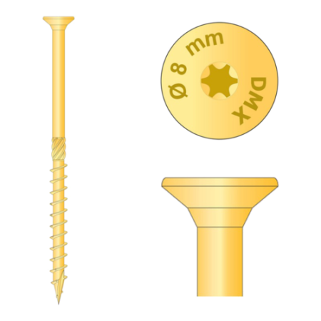 Suruburi si sisteme de fixare - Surub pentru lemn cap inecat TX