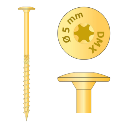 Suruburi si sisteme de fixare - Surub pentru lemn cap plat saiba TX