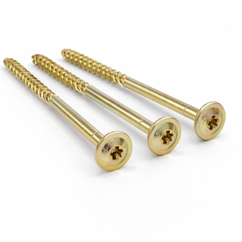 Suruburi si fixari - Surub pentru lemn cap plat saiba TX zincat