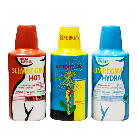 SLABIT SI DETOXIFIERE - Pachet: Detoxifica, dreneaza si pierde in greutate cu Slimregim, pachet reducere pentru 3 luni