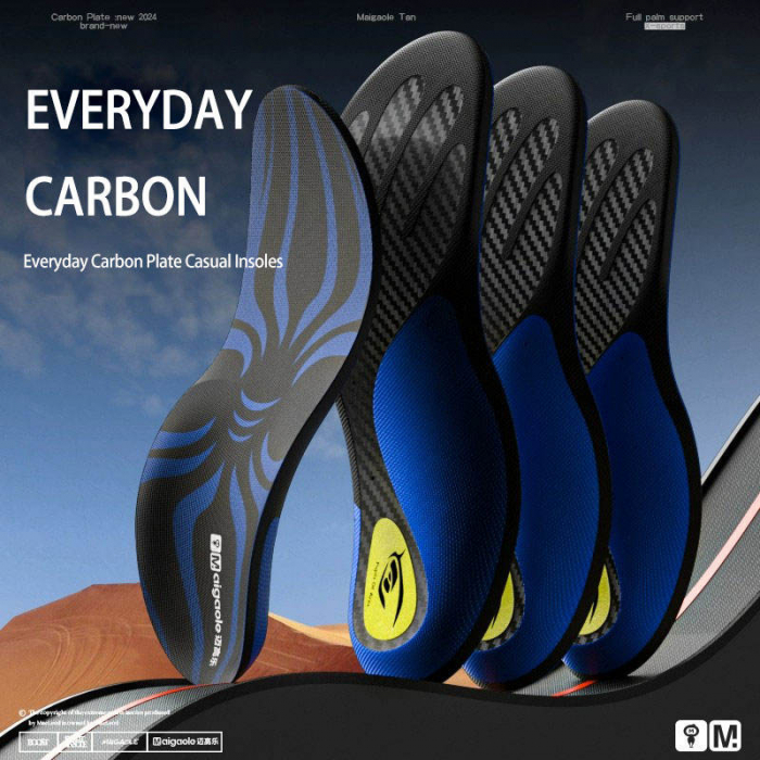 Branturi cu insertii de carbon MBrands , amortizare calcai , culoare albastru [9]